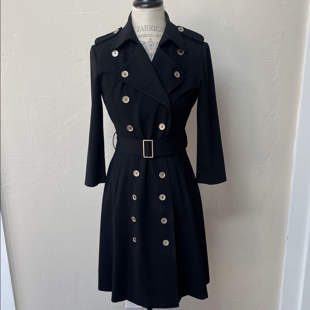Calvin Klein Black Double-Breasted Coat